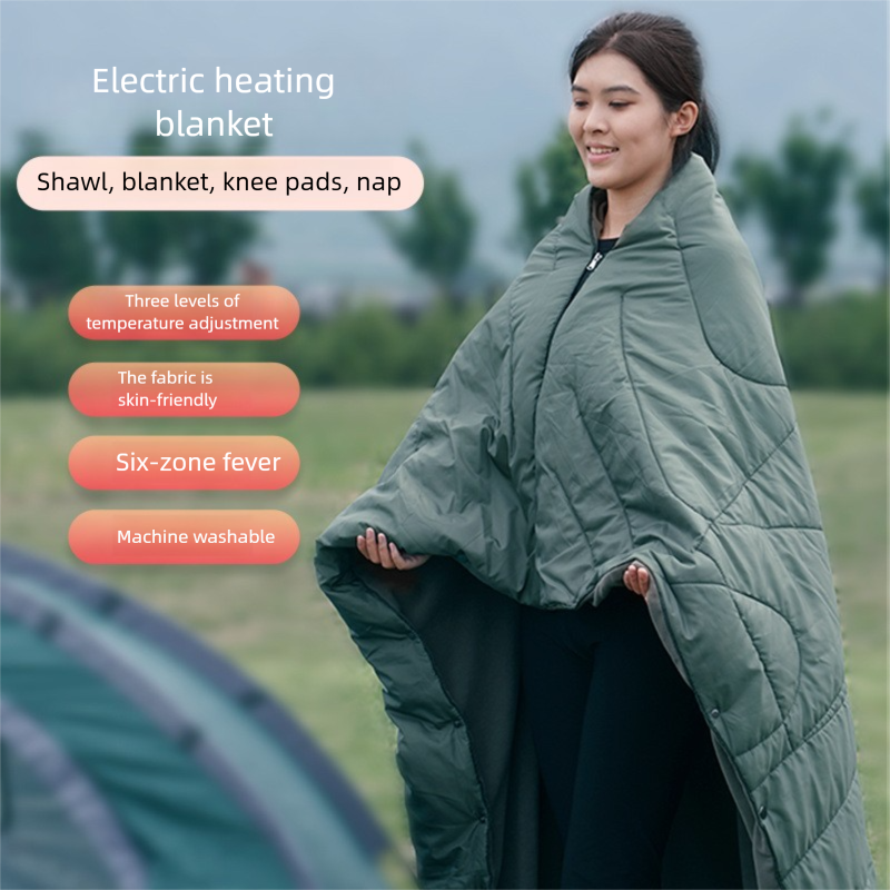 Graphene Electric Heating Shawl - Intelligent Control Multifunctional Blanket, Body Warmer Cover_voghion.com