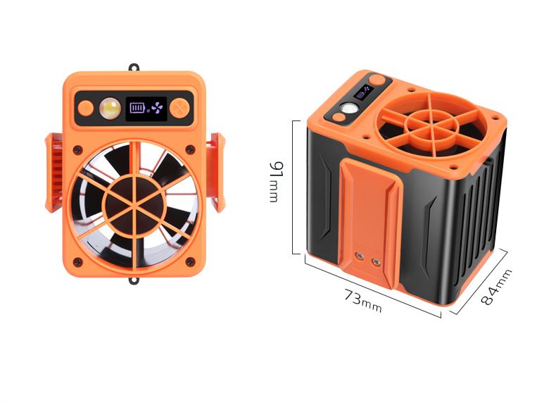 Multi-function hanging waist fan portable waist outdoor cooling hanging neck charging lighting cooling_voghion.com