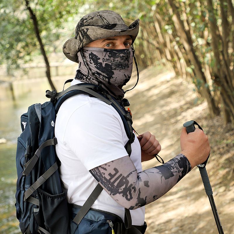 Gesichtsschutz für Radfahrer mit Nackenschutz – Schal aus Eisseide mit UV-Schutz für Herren – Leichte Sommer-Gesichtsmaske für Outdoor-Sportarten_voghion.com