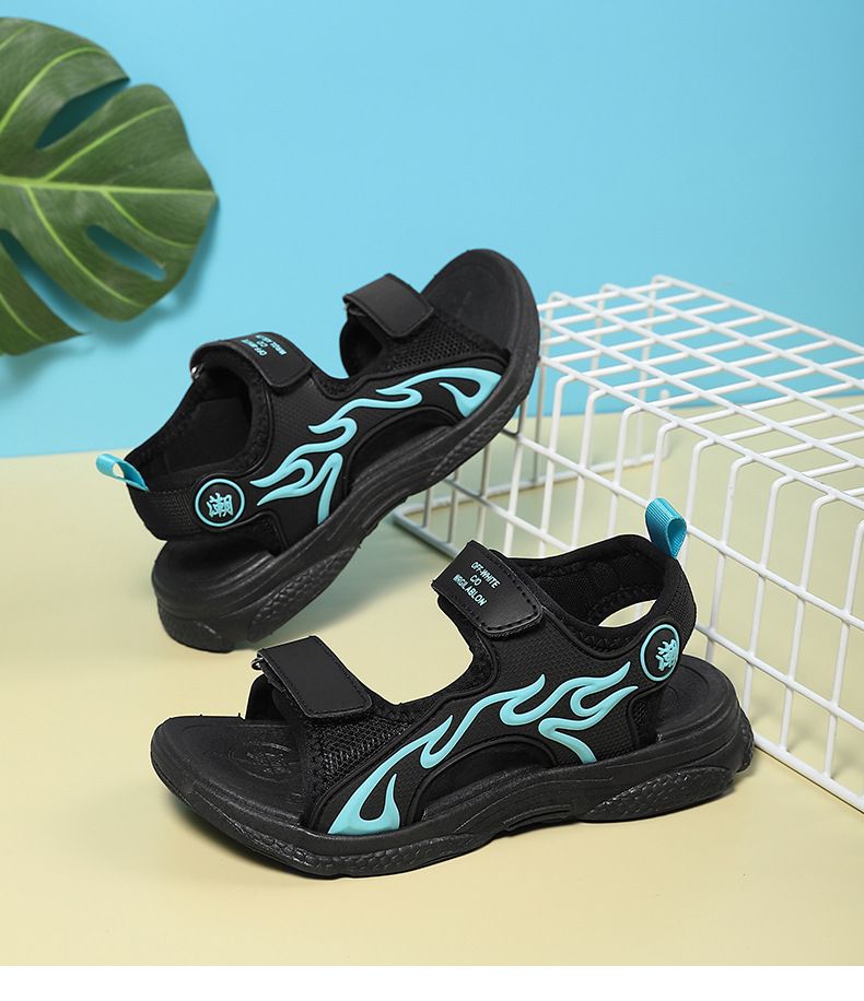 Scarpe per bambini sandali per ragazzi estate 2024 nuovi casual suola morbida bambini medi e grandi punta aperta ragazzi scarpe per bambini scarpe da spiaggia_voghion.com