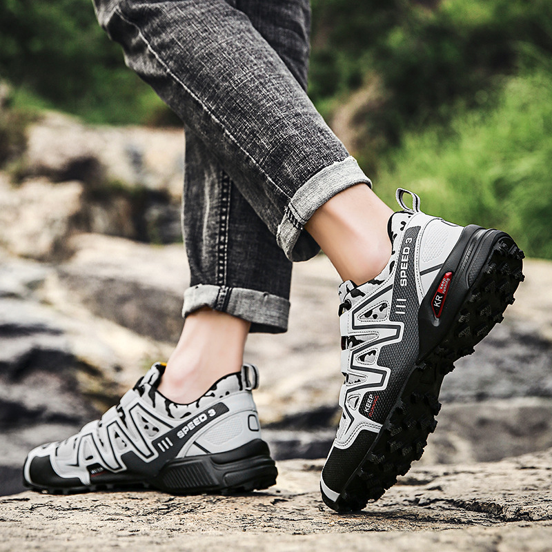 Men's and women's cross-country running shoes Outdoor sports mountaineering air cushion shoes_voghion.com
