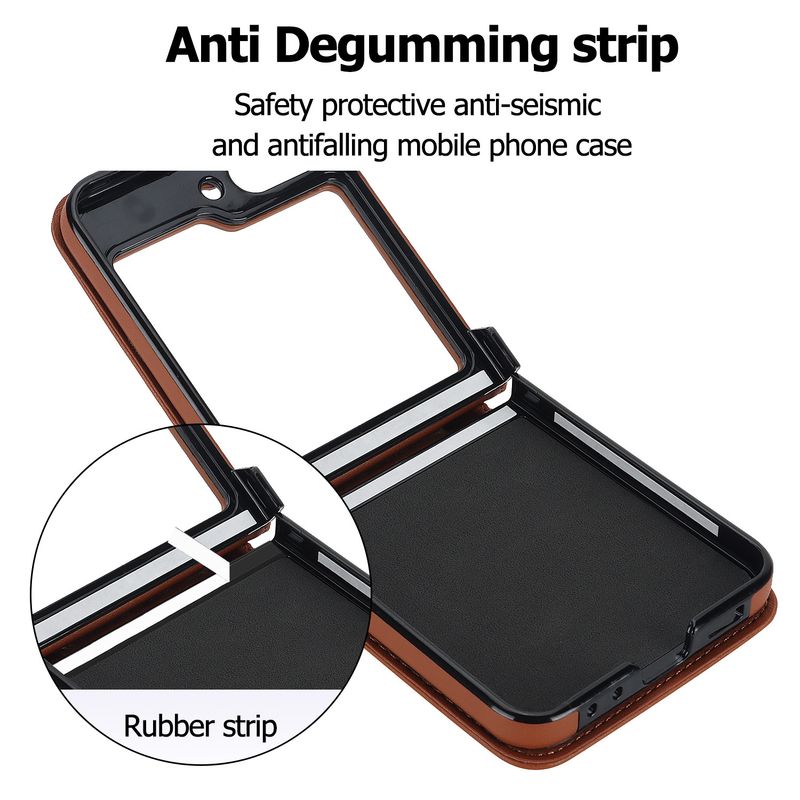 Nuova custodia per cellulare Z Flip6 per donna Custodia protettiva a tracolla Samsung Flip4 Custodia in pelle per cellulare a quadri_voghion.com