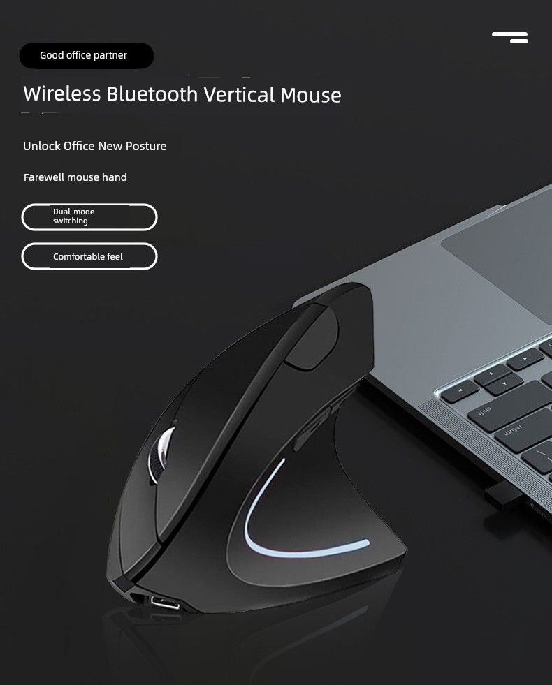 Bluetooth Dual-Mode Ergonômico Empresarial Vertical Sem Fio_voghion.com