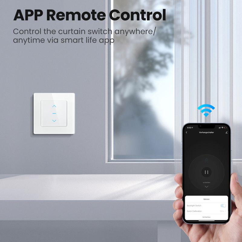 AVATTO Tuya WiFi Smart Vorhang Schalter Touch Design Motorisierte Roller Bds Shutter Vorhänge Für Alexa,Google Home,Alice_voghion.com