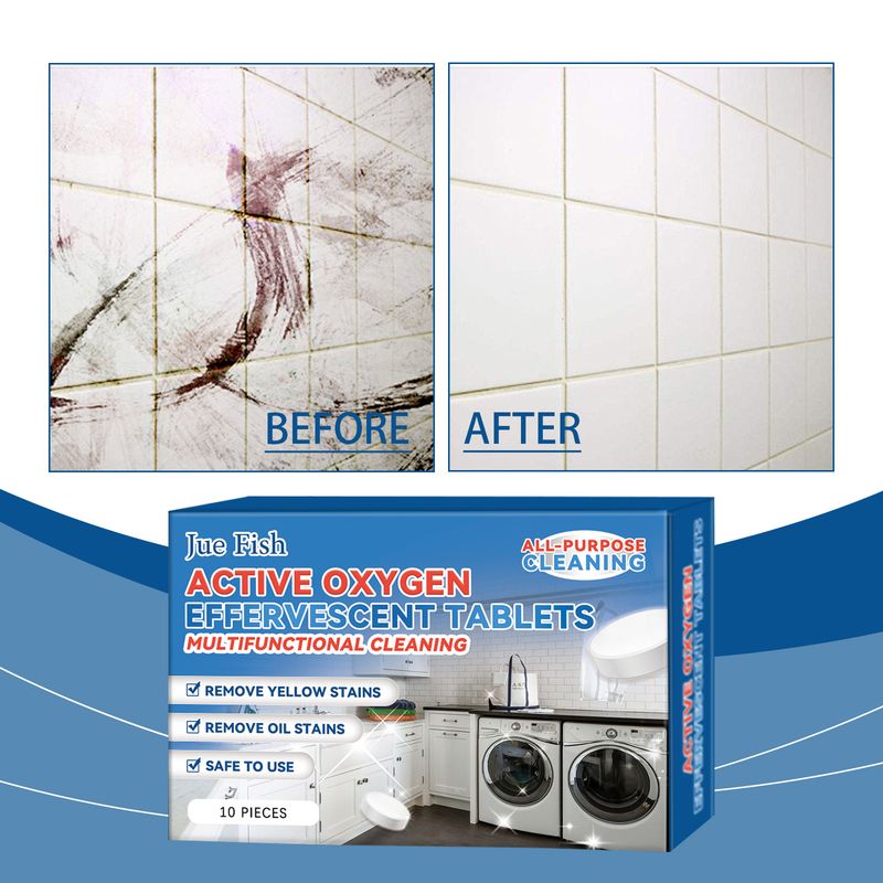 Jue-Fish Multi-Functional Oxygen Cleaning Tablets, Clean Kitchen Heavy Oil Stains Grease Multi-Functional Cleaning Tablets_voghion.com