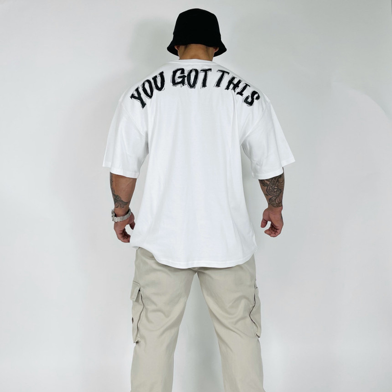 Muscle Summer New Men's Sports Running Fitness Roll Iron Training T-shirt coreana a maniche corte oversize taglia ampia_voghion.com