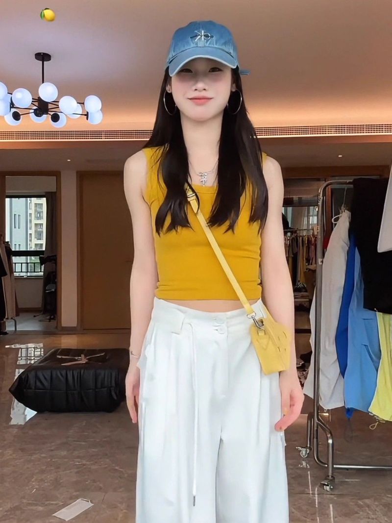 Plus Size Fat MM Versatile Solid Color Base Camisole For Women, Inner Wear And Outer Wear, Summer Backless Integrated_voghion.com