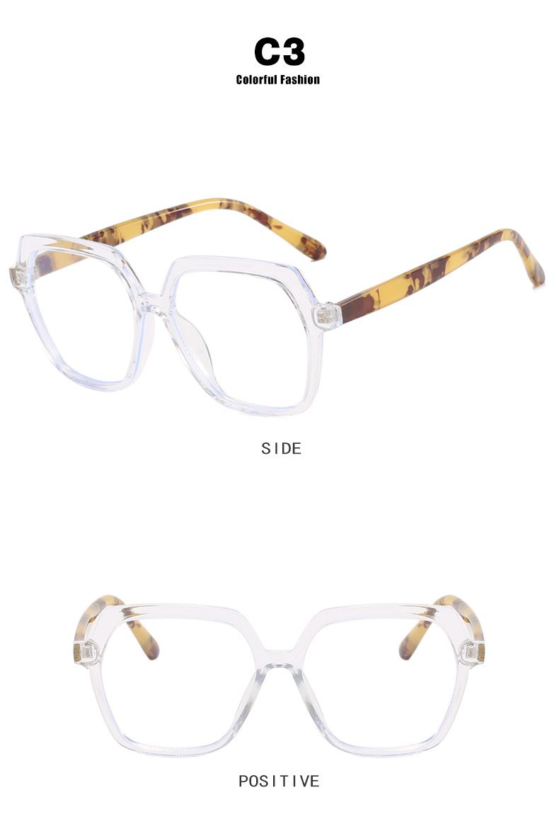 Women's Glasses Color Matching Irregular Flat Glasses New Fashion Glasses Frame Ins Personality Glasses Frame Trend_voghion.com