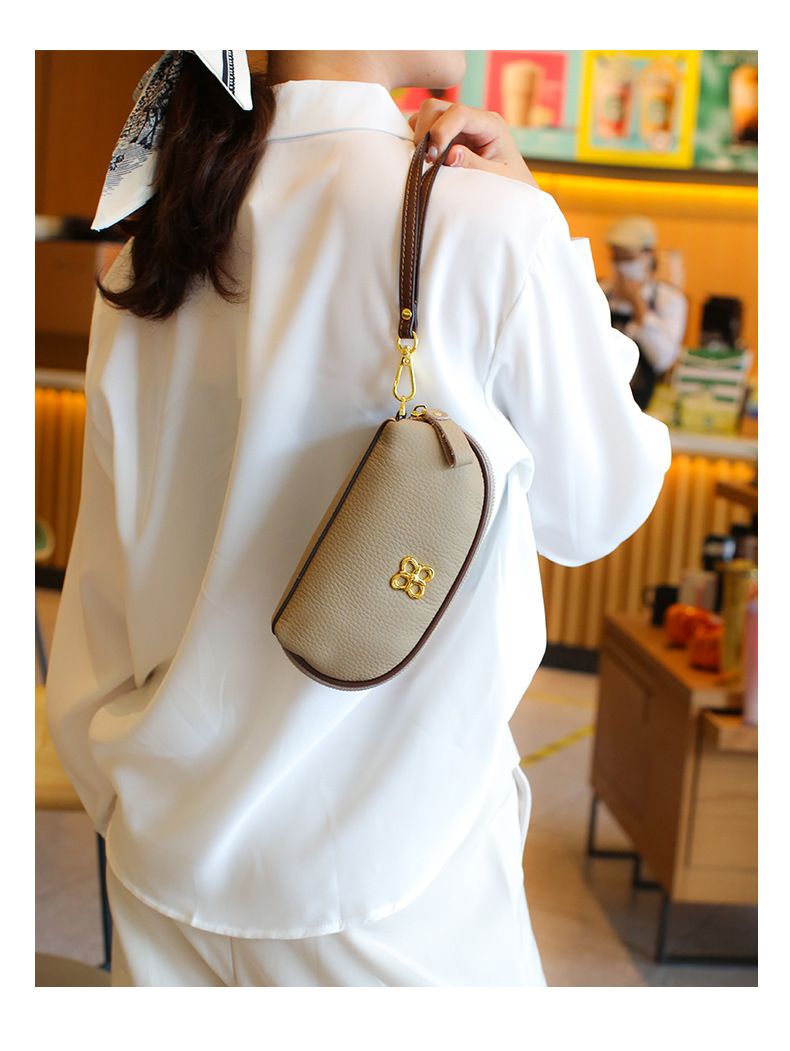 Hoofdlaag runderhuid voor high-end en modieuze mobiele telefoon echt leren kleine tas, zero portemonnee, dameshandtas_voghion.com