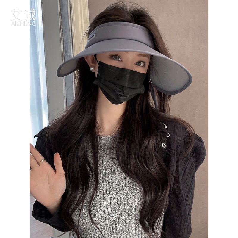 Schutz für Frauen, UV-Schutz, Sonnenhut zum Binden, Krempe, LSF 50+, professionelle Qualität, Sommer-Visierhut mit breiter Krempe_voghion.com