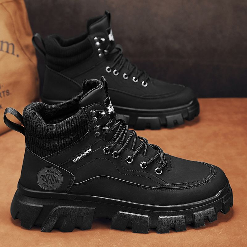 New Men's British Style Work Dress Motorcycle Mountaineering Casual Shoes Fashion_voghion.com
