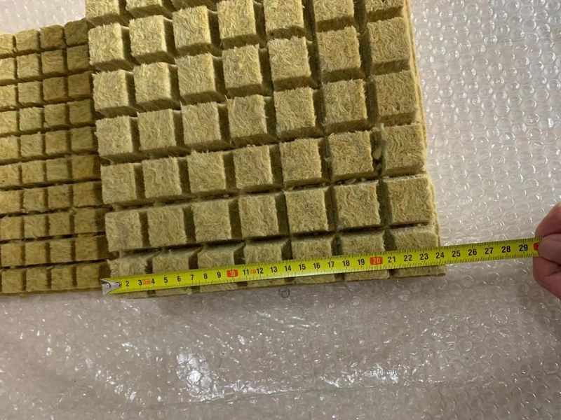 Tappi di lana di roccia per coltivazione idroponica, substrato per piantine per coltivazione fuori suolo. Blocchi per talee di substrati idroponici per orticoltura._voghion.com