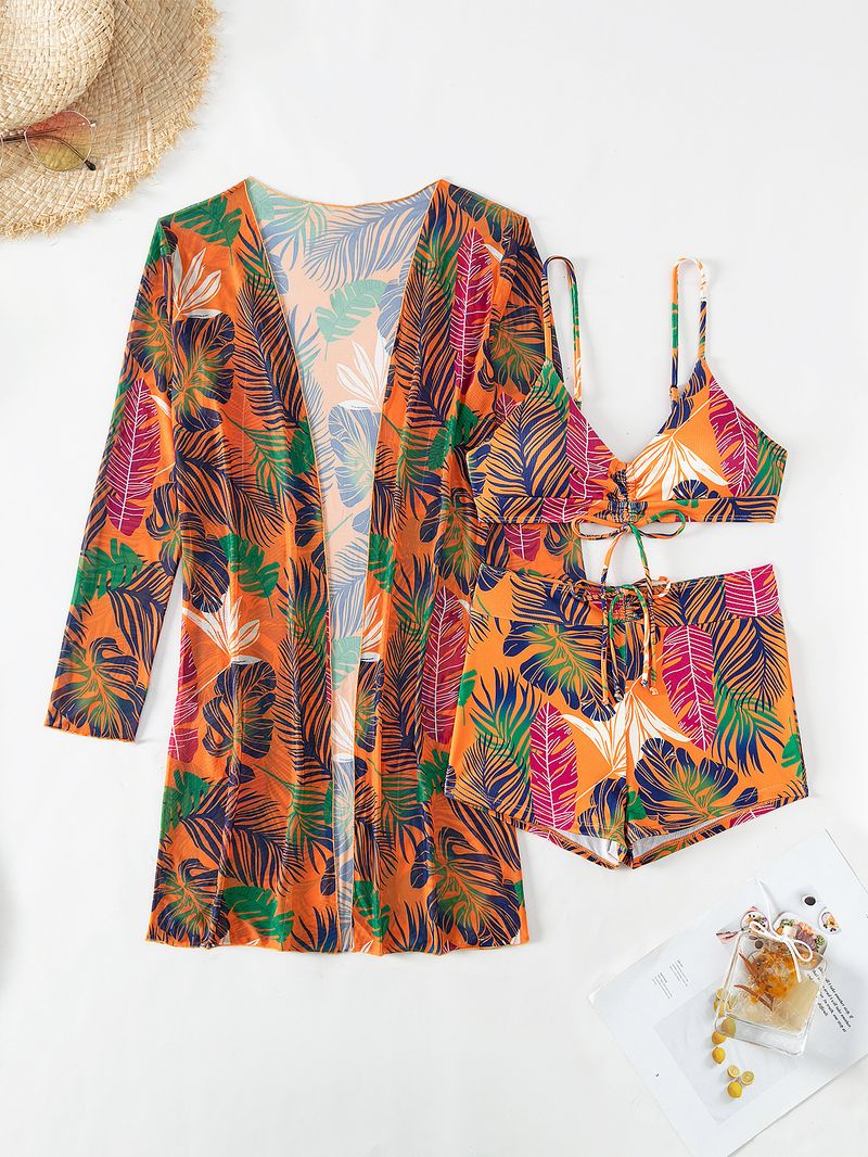 Women's Clothing Multi-color fashion bikini three-piece swimsuit for women_voghion.com