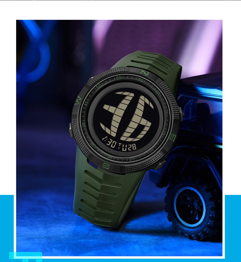 Digital Sports Watch With LED Backlight, Stopwatch, Alarm, Waterproof 50M, Shockproof, Date Display For Outdoor, Running, Gym, Hiking_voghion.com