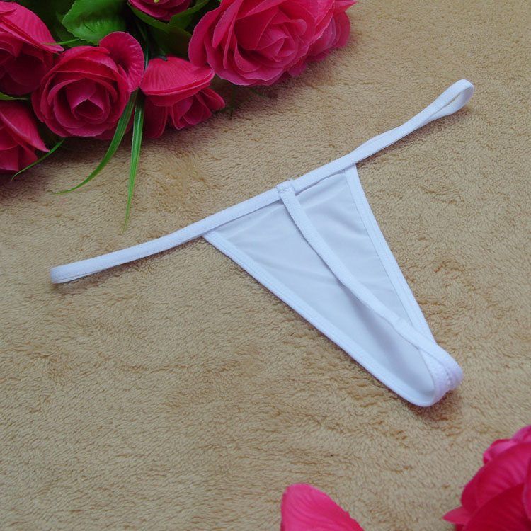Sexy Lingerie Women's Thong Panties Temptation See-through Simple Low Waist Breathable Triangle T-Pants_voghion.com