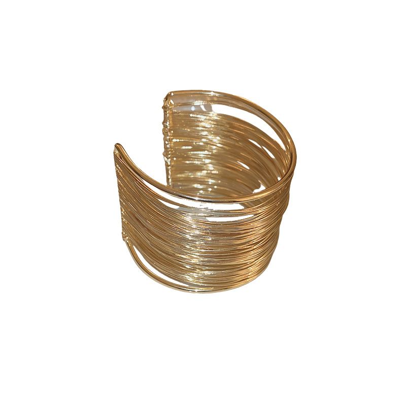 Iwwerdriwwen Multi-Schicht ausgehielten Armband Ouverture Bracelet, Nischekreativ Design Sënn, personaliséierte kale Stil_voghion.com