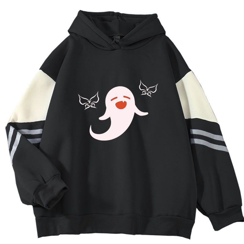 Abbigliamento donna autunno inverno 2025 Genshin Impact Hu Tao Anime giapponese Nuova felpa con cappuccio stampata a blocchi di colore a maniche lunghe_voghion.com