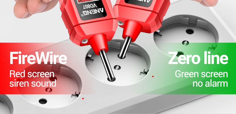 ANENG VD807 Smart Induction Tester Pen AC 12-300V Voltage Tester NCV Sensor Wire Detector 50/60Hz Professional Electrician Tool_voghion.com
