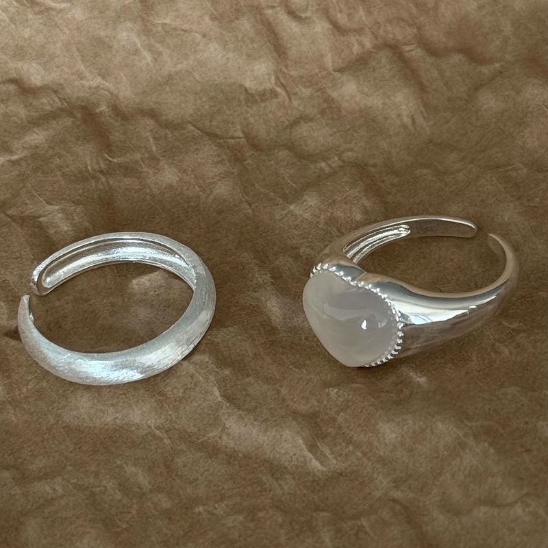 High-Value Elegant Niche Design Super Fairy Heart Light Luxury Versatile High-End Index Finger Ring Adjustable_voghion.com