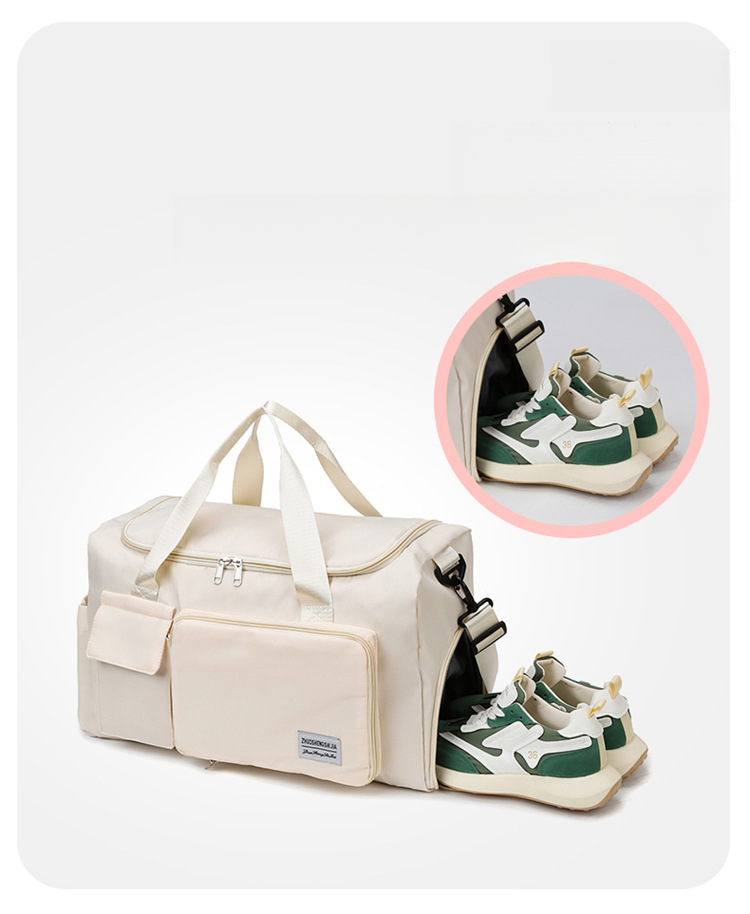 Borsa da viaggio con separazione per asciutto e bagnato, borsa fitness, scomparto indipendente per scarpe, scomparto pieghevole per borsa da consegna_voghion.com