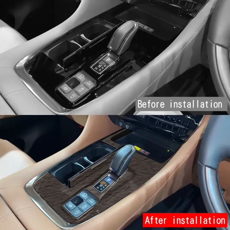 Center Console Gear Shift Panel Cover For Toyota Alphard VELLFIRE 40 Series 2023 2024 RHD Anti-Scratch Protective Sticker Trims_voghion.com