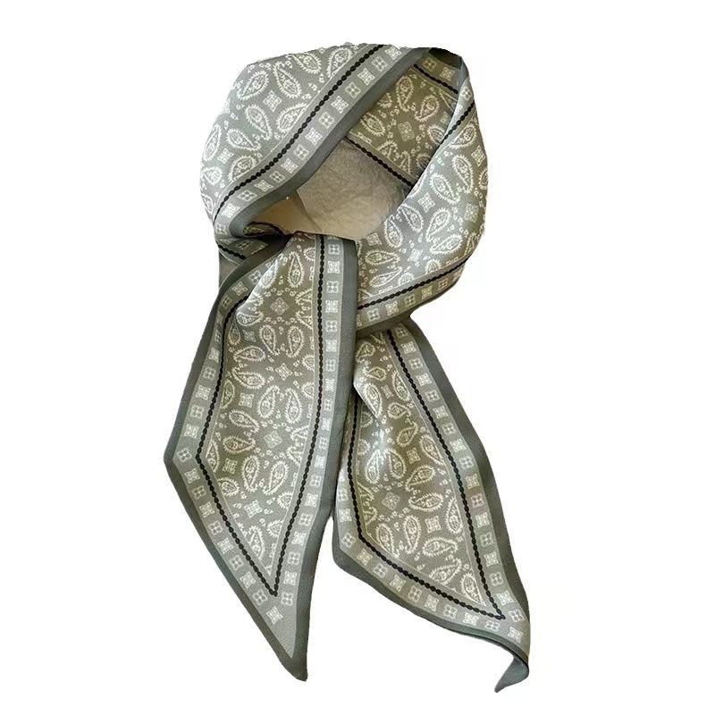 Élastique à cheveux style français en ruban cachemire, queue de cheval, nœud papillon, poignée de sac, sangle, boîte cadeau, petite écharpe_voghion.com