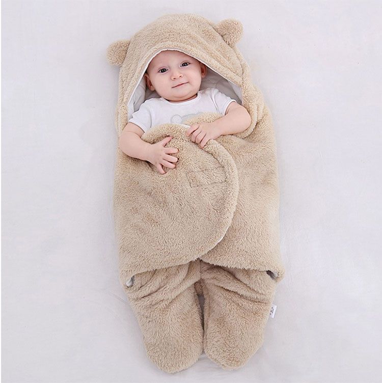 Sacos de dormir suaves para bebés, manta de franela para recién nacidos, saco de dormir grueso para bebés, capullo cálido para bebés de 0 a 9 meses_voghion.com
