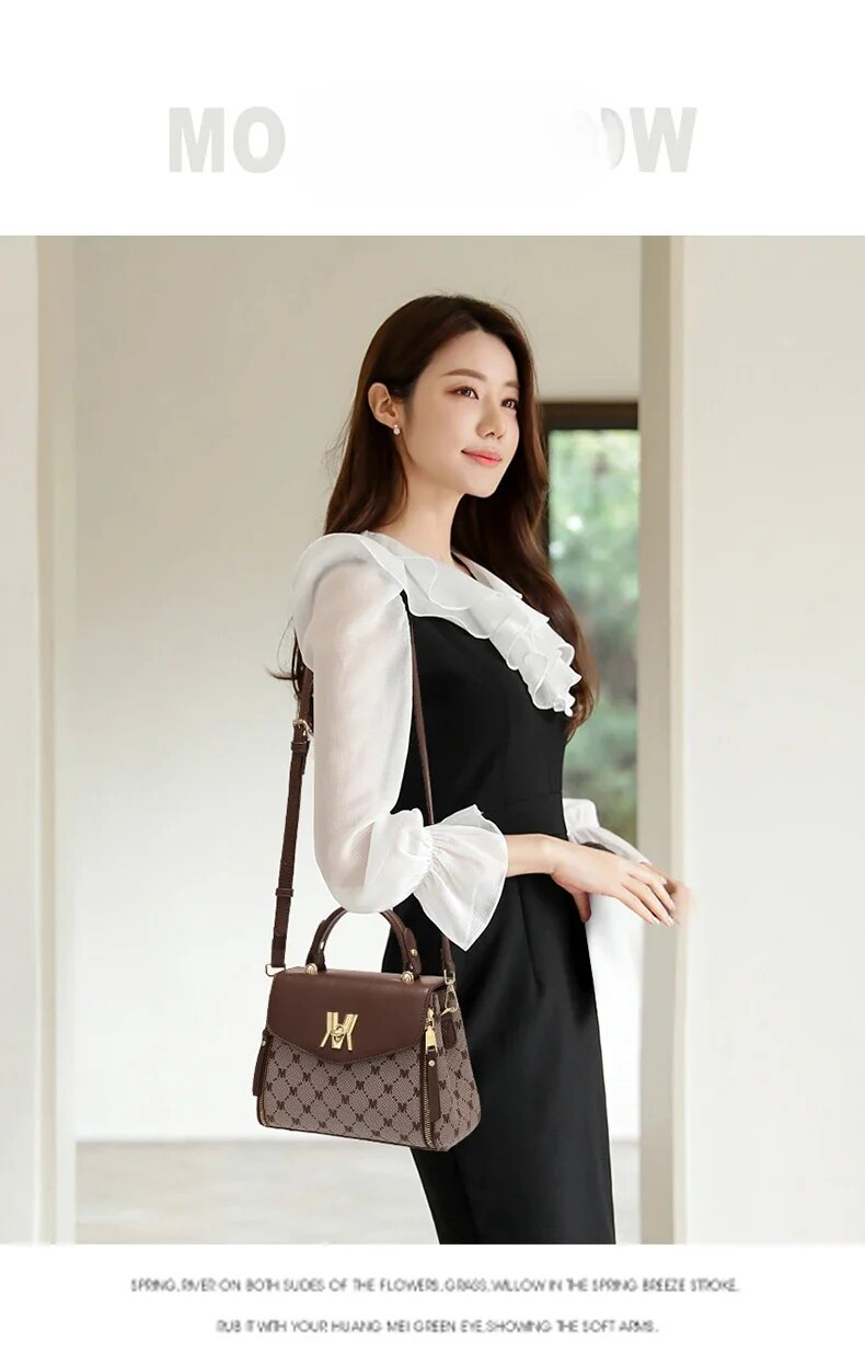 Sac À Main À Rabat Avec Lettres Graphiques, Sac À Main À Poignée Supérieure Avec Décor À Boucle Pour Femmes, Sac À Bandoulière À Fermeture Éclair À L_voghion.com