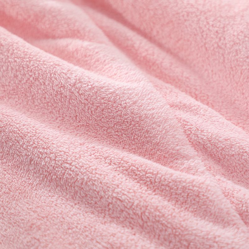 Cuffia per capelli asciutti da donna, spessa, assorbente, ad asciugatura rapida, in pile di corallo, con doppio fiocco_voghion.com