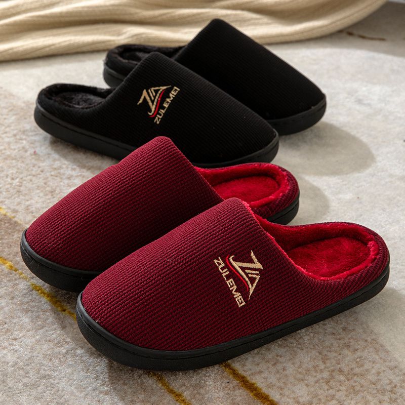 Nouvelles pantoufles en coton chaudes transfrontalières pour les amoureux de la maison, pantoufles en coton à mémoire de forme, confortables, semelles souples antidérapantes_voghion.com