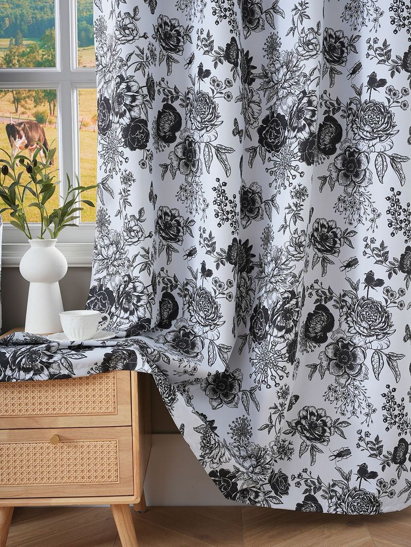 Nordic Minimalist Blackout Curtains – Stylish Printed Polyester Drapes (90-100% Light Blocking, Thermal Insulation, Eyelet Design)_voghion.com