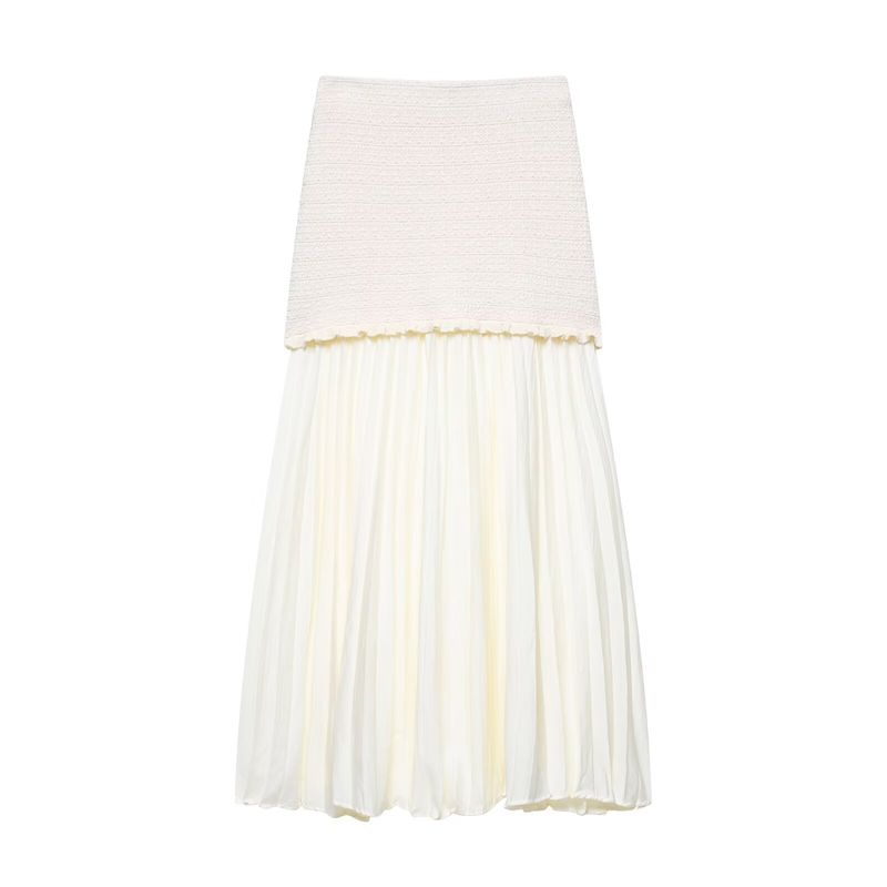 Women's Clothing Knitted One Line Wrap Top Skirt Set_voghion.com
