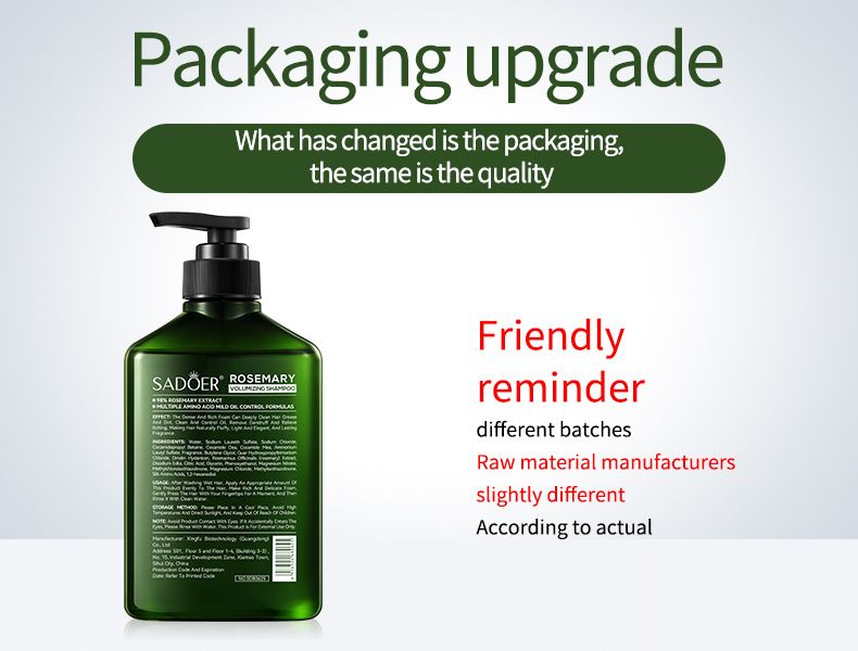 SADOER Rosemary Anti Dandruff Control Oil Control Volumizing And Smoothing Shampoo 500ml_voghion.com