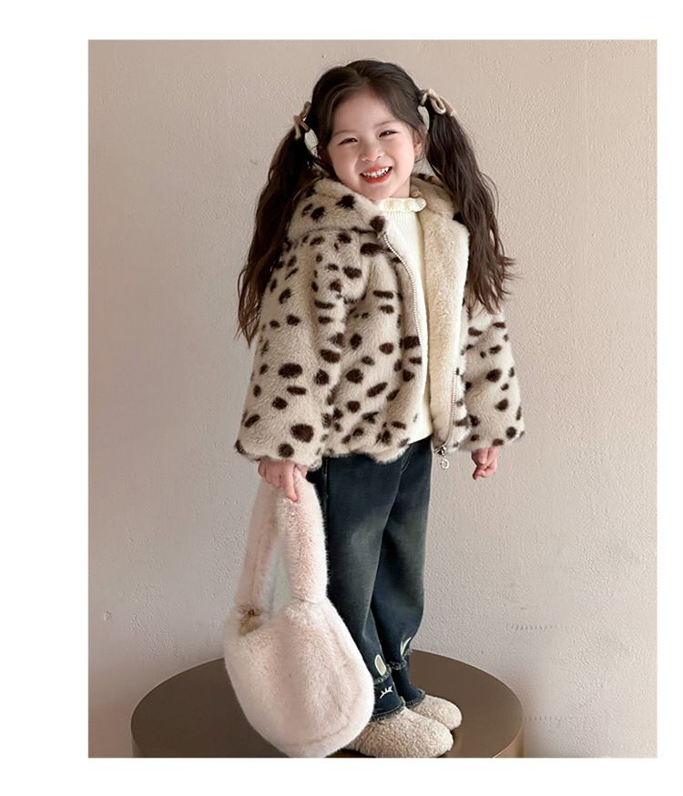 Mädchen Samt Verdickt Mantel Leopard Print 2025 Neue Stil kinder Modische Winter Kleidung Baby Mädchen Wolle Pullover Mantel_voghion.com