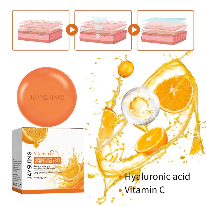 Sapone bianco antirughe e illuminante alla vitamina C Jaysui, deterge delicatamente il viso, attenua le macchie e abbellisce la pelle._voghion.com