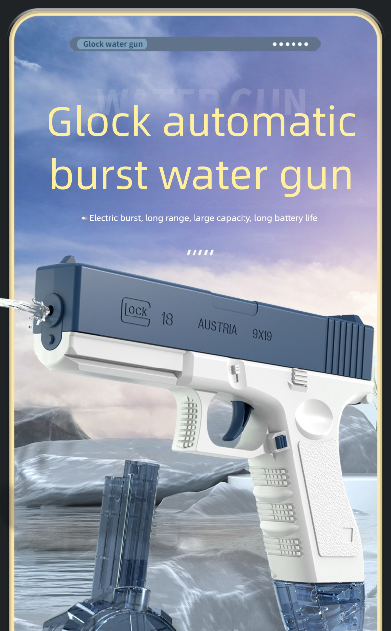 Electric Glock Children's Toy Large Capacity Repeating Water Gun Beach Summer_voghion.com
