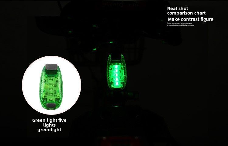 Multifunktionales LED-Fahrradrücklicht Outdoor-Reiten Nachtlauf 5 Lichter Warnlicht Rucksack Hängelicht Helmlicht_voghion.com