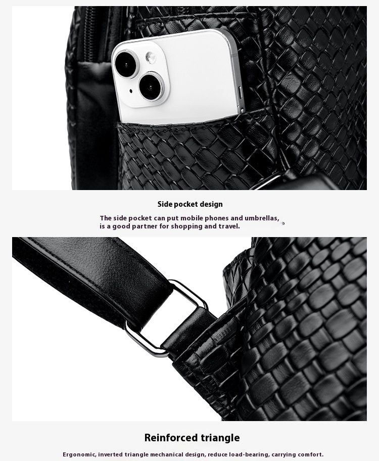 Axelväska Dam Ny Mode Lyxig Resryggsäck Stor Kapacitet Enkel Och Mångsidig Mjuk Läder Student Bokväska Trendig_voghion.com