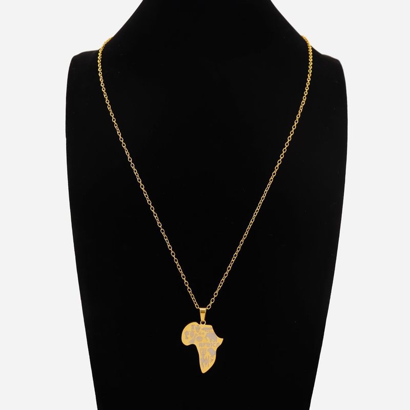 Schmuck & Zubehör Heißer verkauf karte halskette persönlichkeit hip hop tier elefant anhänger halskette schmuck_voghion.com