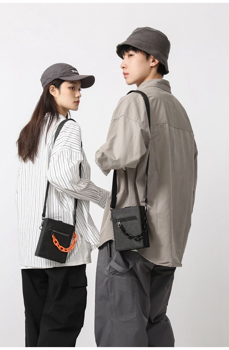Borsa a tracolla da uomo, borsa a scatola, borsa a catena verticale, borsa per cellulare, borsa a tracolla da donna, portasigarette di marca di lusso da uomo_voghion.com