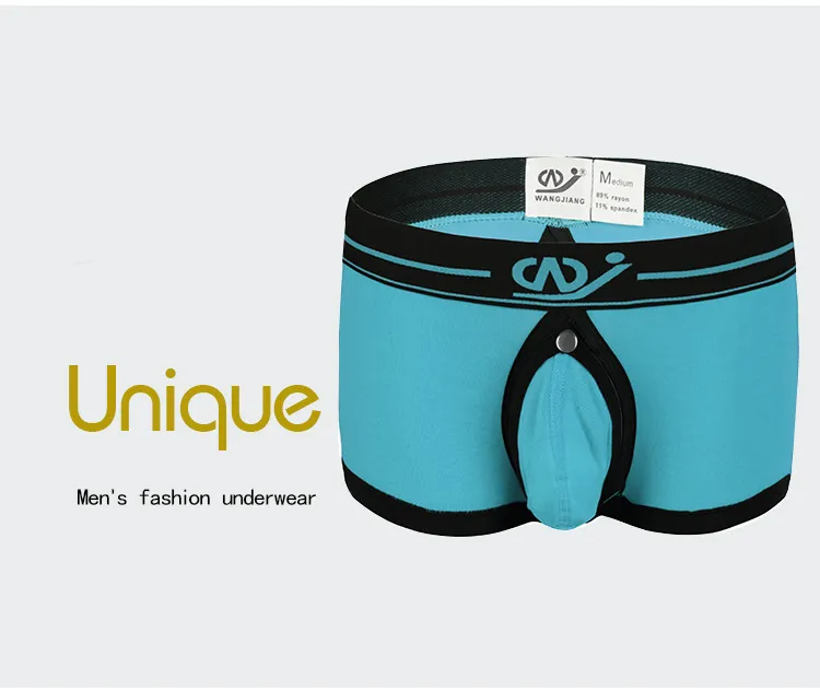 Briefs Panties Jiang Modal Boxer Shorts Men Sexy Open Back Underwear Male Remove Separate Pouches Bag Mens Un_voghion.com