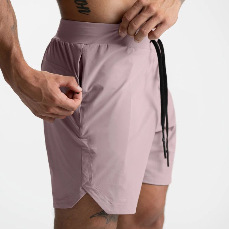 Shorts, Individually Woven, Quick-drying, Solid Color, Running, Cycling, Sports, Casual, American Style, Five-quarter_voghion.com