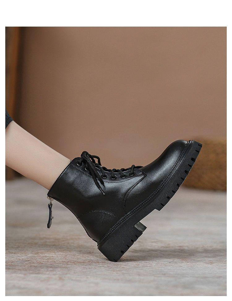 Soft Martin fir Fraen Neie britesche Stil Kleng Statur Déck Sohle Kuerz Trendy Wanter Single_voghion.com