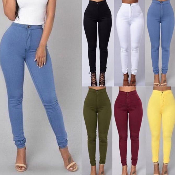 Women's Clothing Thin Elastic Candy Color Slim Fit Casual Pants_voghion.com