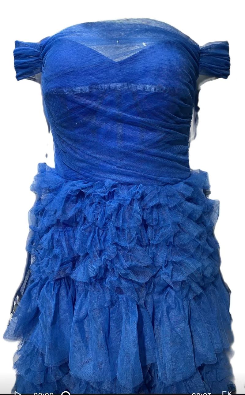 Robe de soirée asymétrique à épaules dénudées, en maille multicouche, ultra moelleuse et luxueuse, style européen et américain_voghion.com