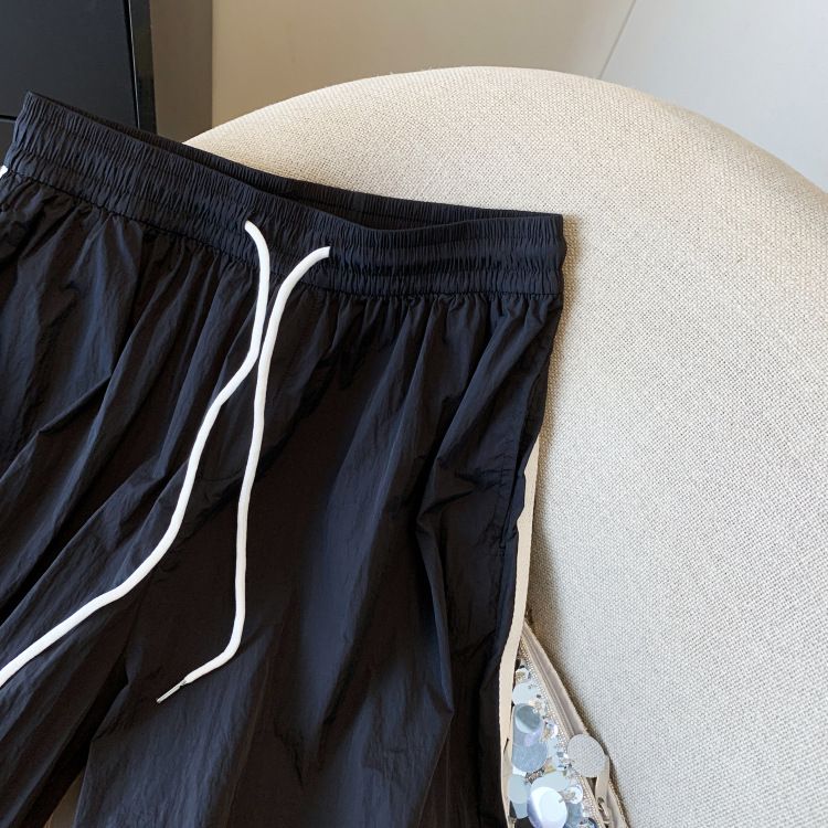 Pantaloni sportivi casual da donna, estivi, con elastico in vita e coulisse, nuovi design, larghi e larghi._voghion.com