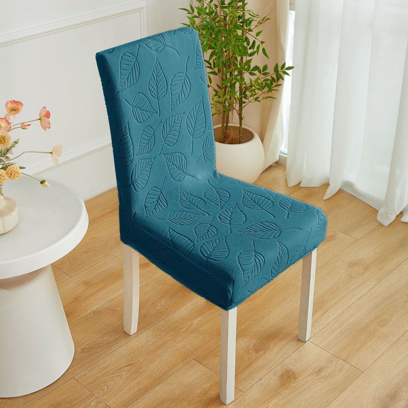 Coprisedie da pranzo elastiche ed elastiche, con motivo a foglie, antipolvere, antiscivolo, decorative, per casa, cucina e ufficio._voghion.com