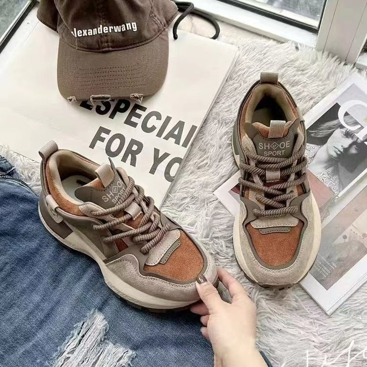 Thick-soled Forrest Gump shoes network red explosion plus pile daddy shoes Fashion lightweight running shoes comfortable sports shoes_voghion.com