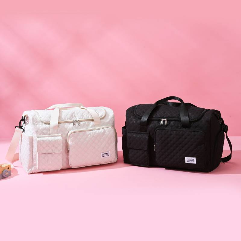 "Nouveau sac de voyage 2024, fourre-tout extensible de grande capacité à motif matelassé tendance avec bandoulière"_voghion.com
