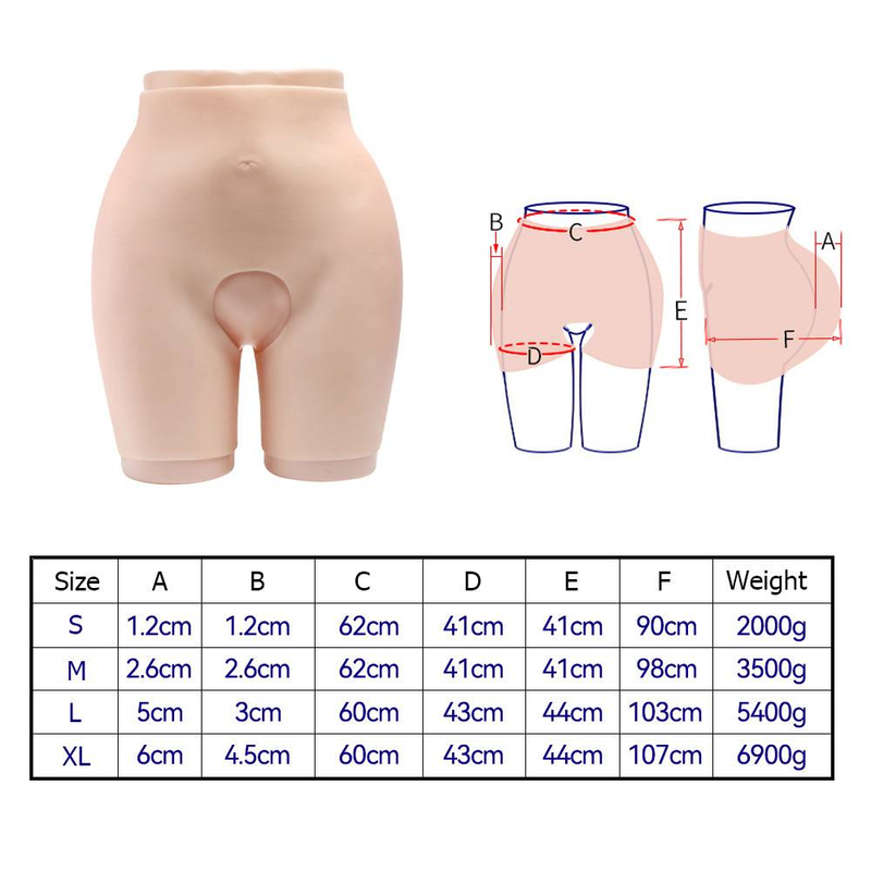 Pantalones de silicona para glúteos y caderas regordetas con archivo abierto, pantalones de silicona para caderas sexys, caderas engrosadas de 0,8 a 6 cm_voghion.com